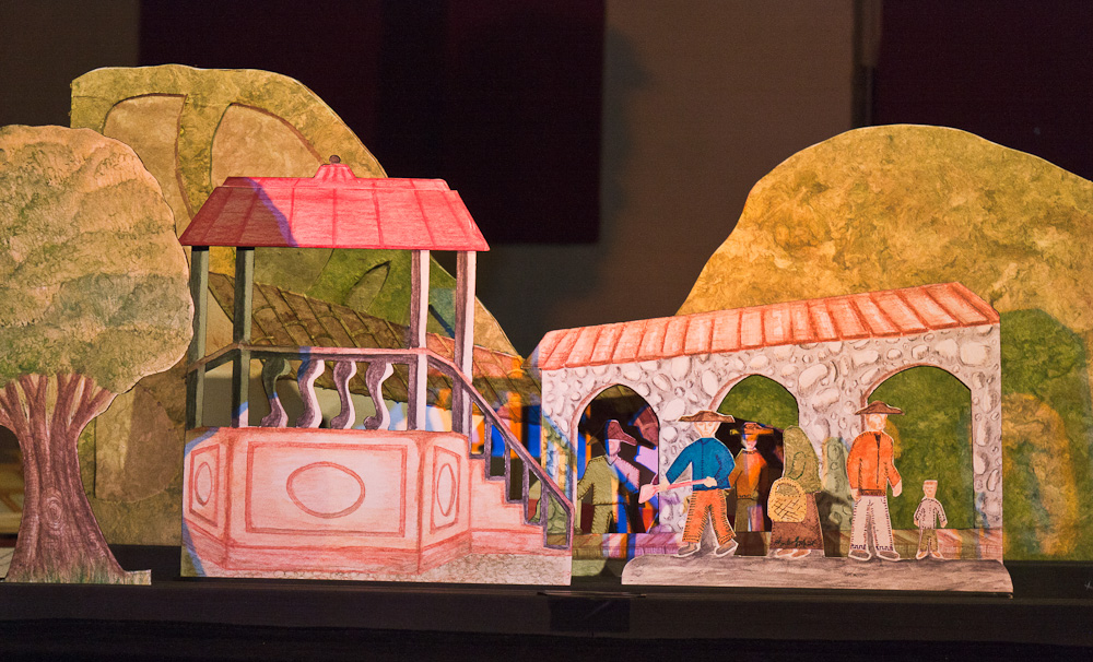 Papiertheater-Szene