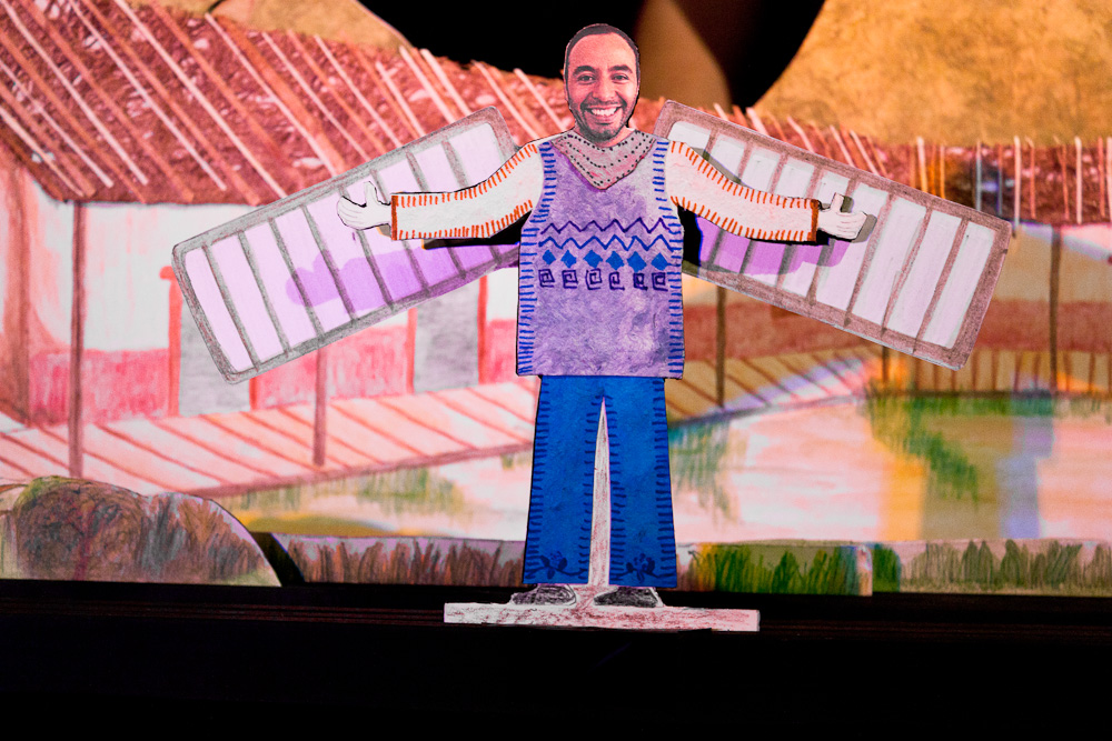 Papiertheater-Szene
