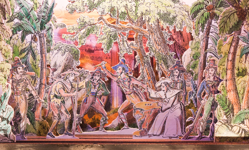 Papiertheater-Szene