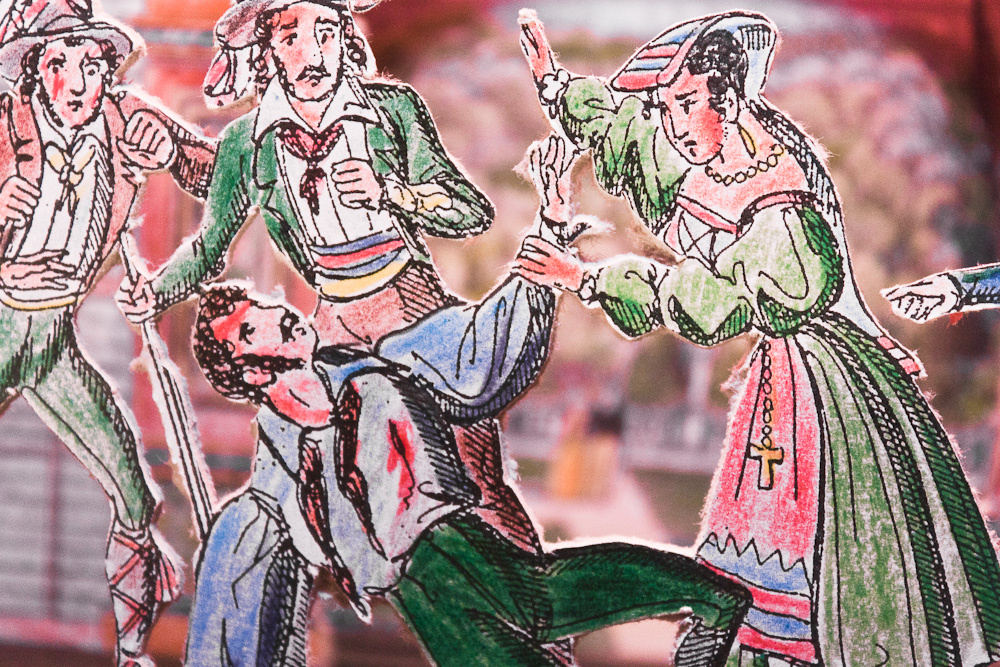 Papiertheater-Szene