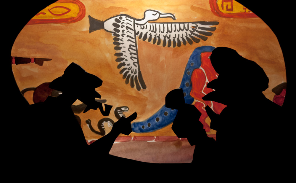 Papiertheater-Szene