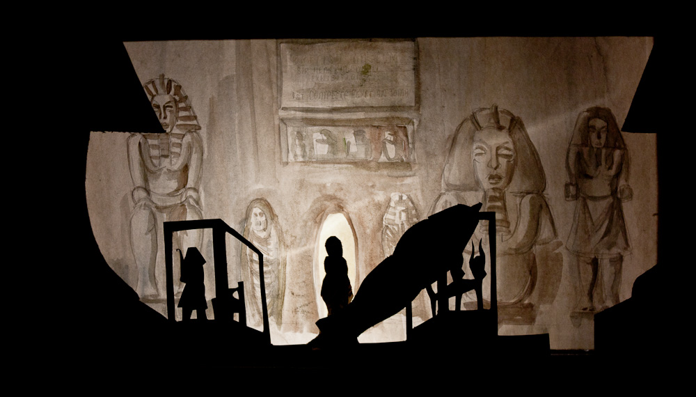 Papiertheater-Szene