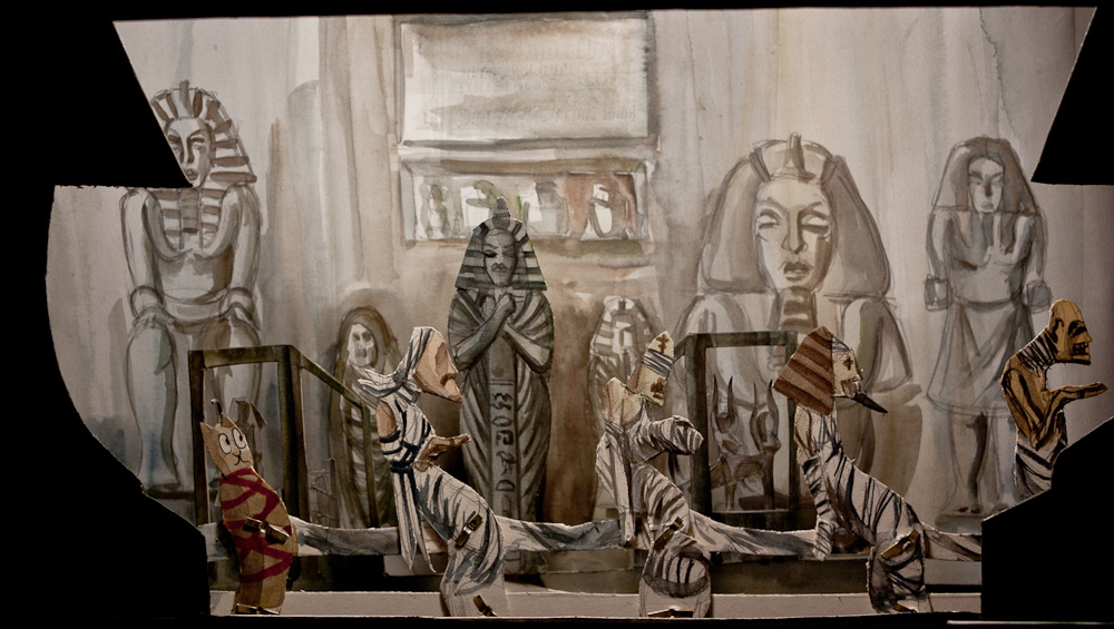 Papiertheater-Szene