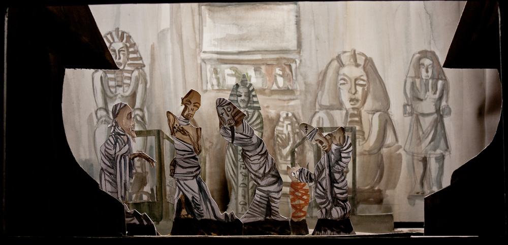 Papiertheater-Szene