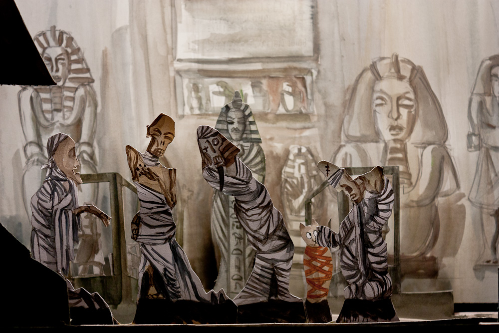 Papiertheater-Szene