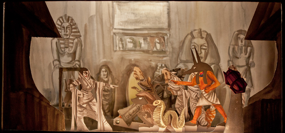 Papiertheater-Szene