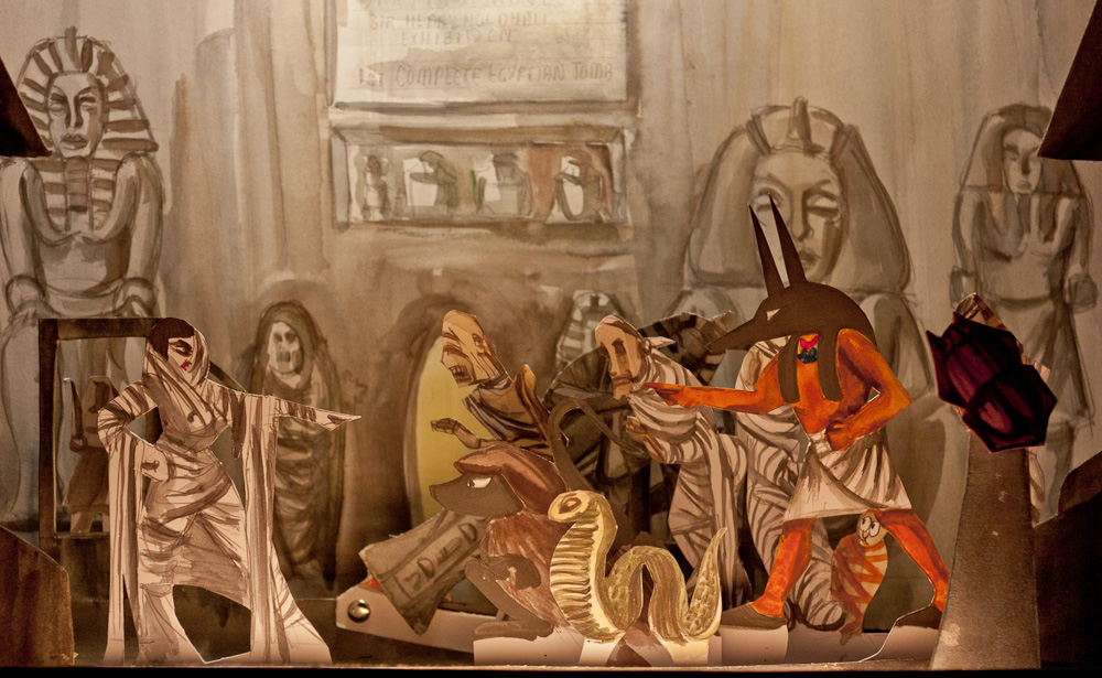 Papiertheater-Szene