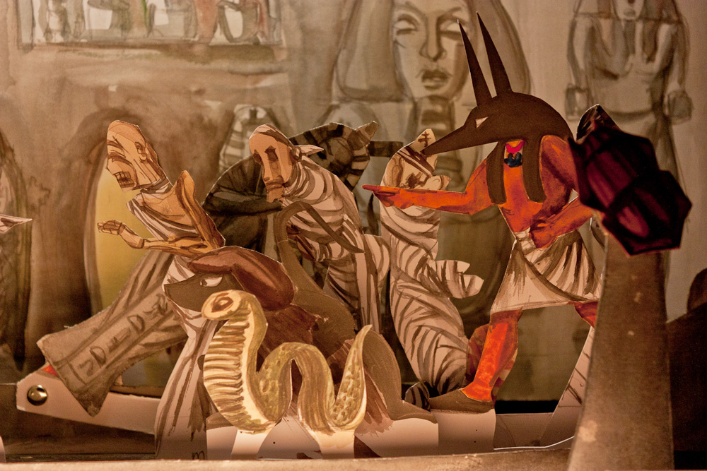 Papiertheater-Szene