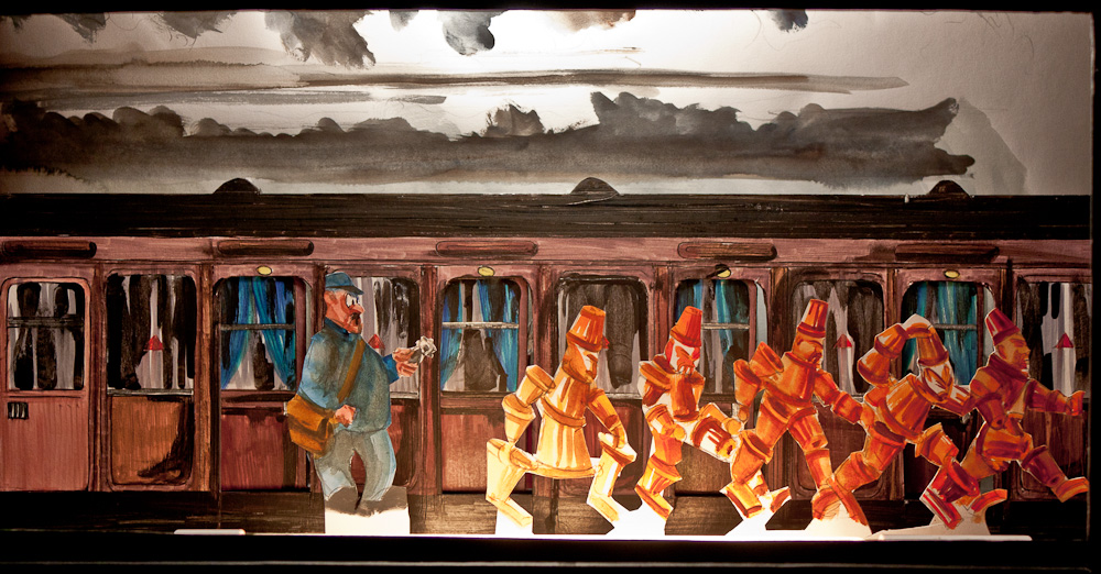 Papiertheater-Szene