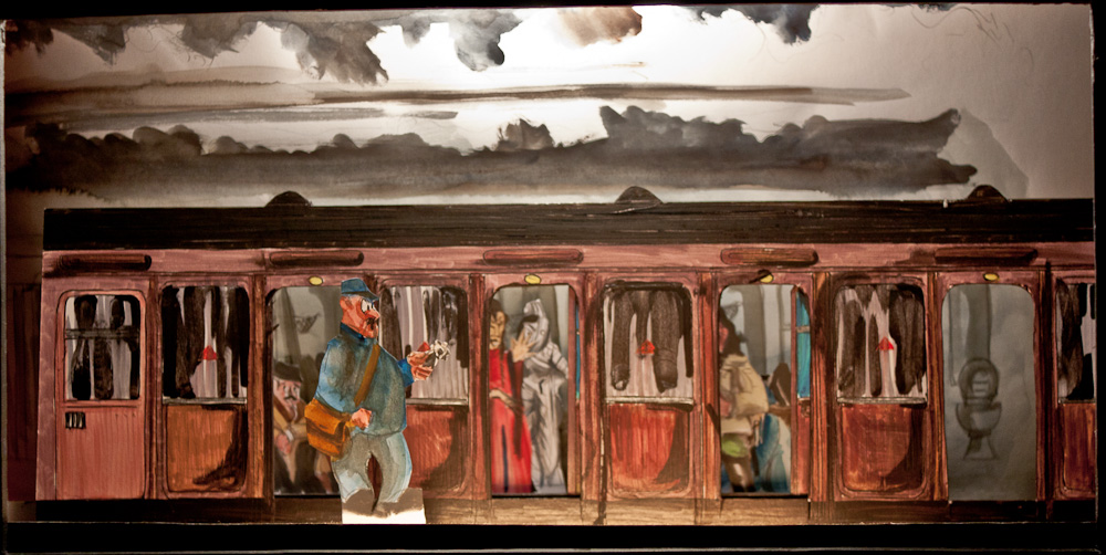 Papiertheater-Szene