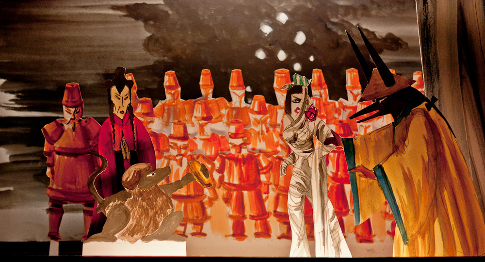 Papiertheater-Szene