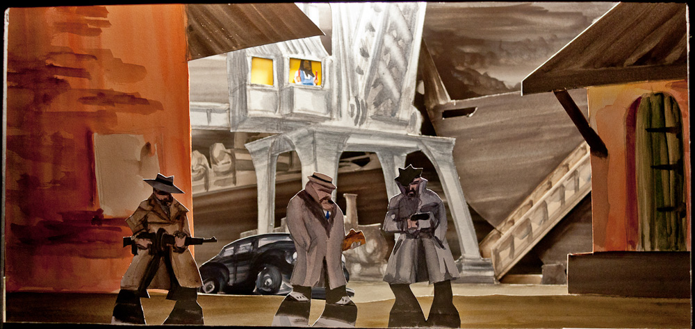 Papiertheater-Szene