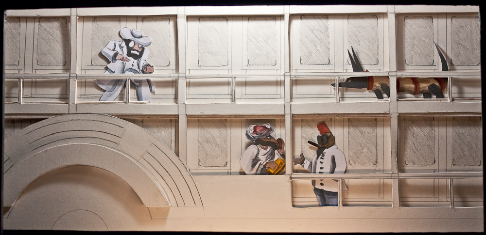 Papiertheater-Szene