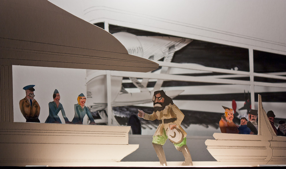 Papiertheater-Szene