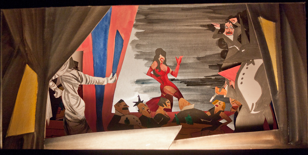 Papiertheater-Szene
