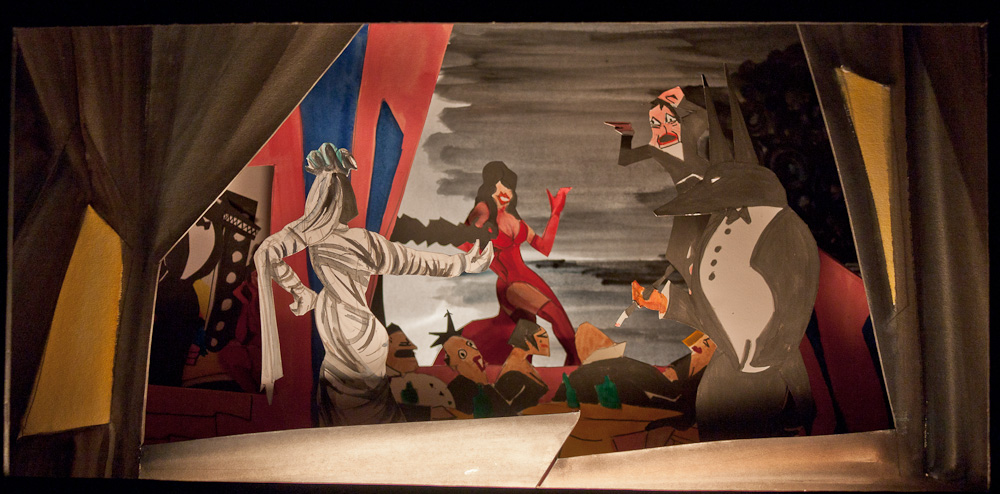 Papiertheater-Szene