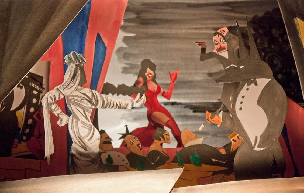 Papiertheater-Szene