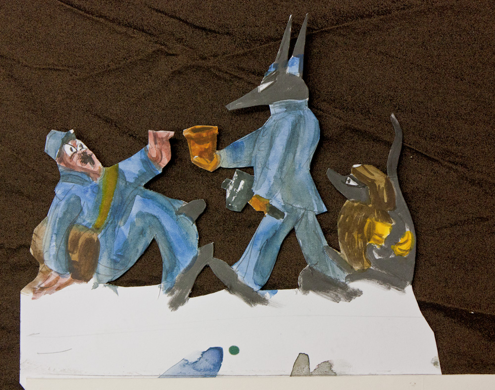 Papiertheater-Szene
