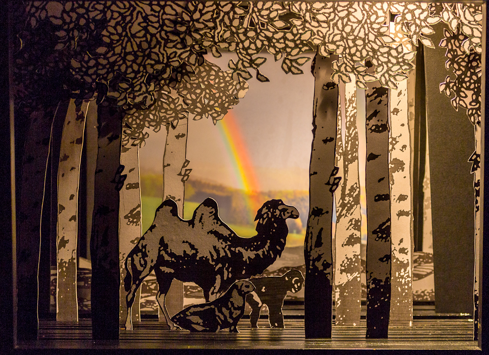 Papiertheater-Szene