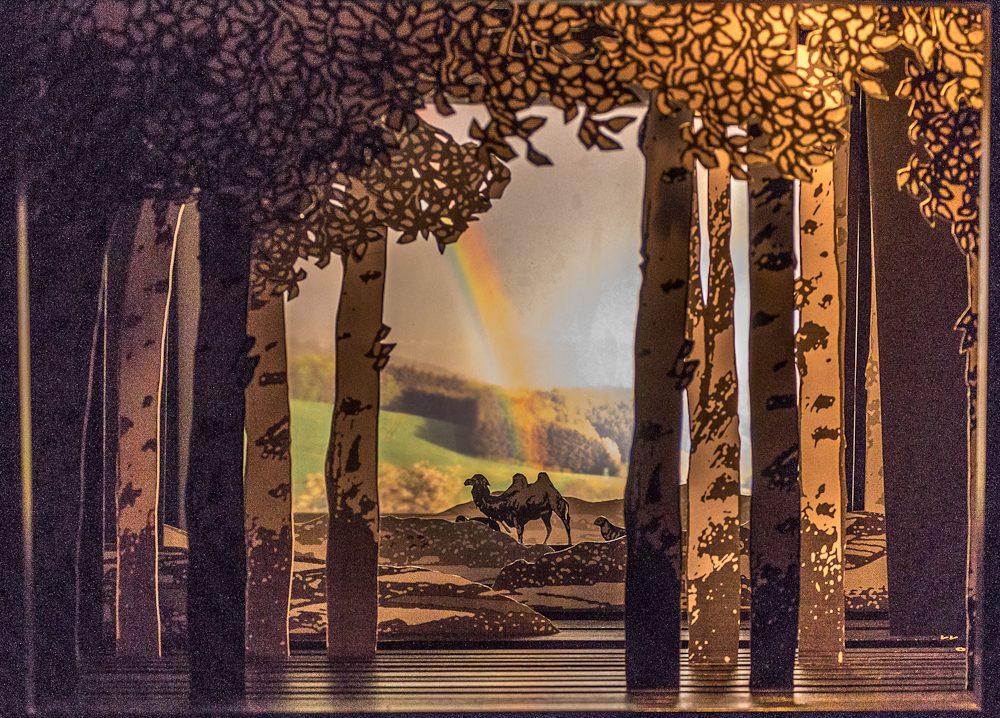 Papiertheater-Szene