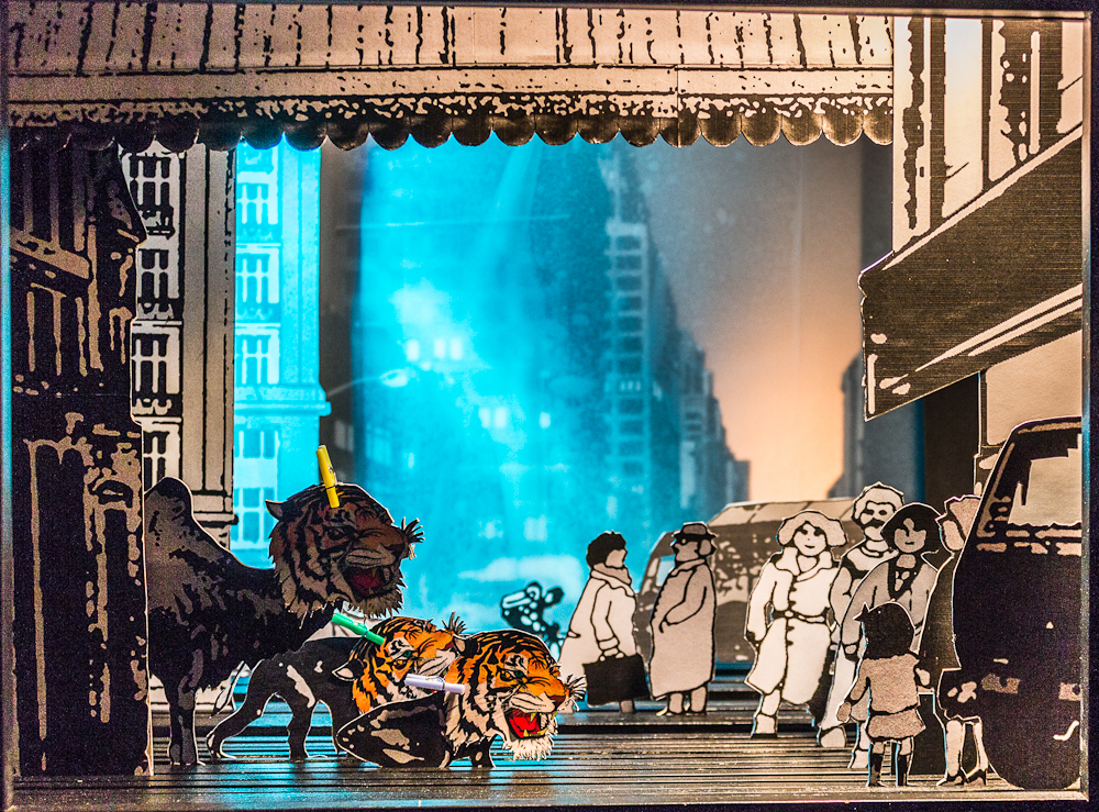 Papiertheater-Szene