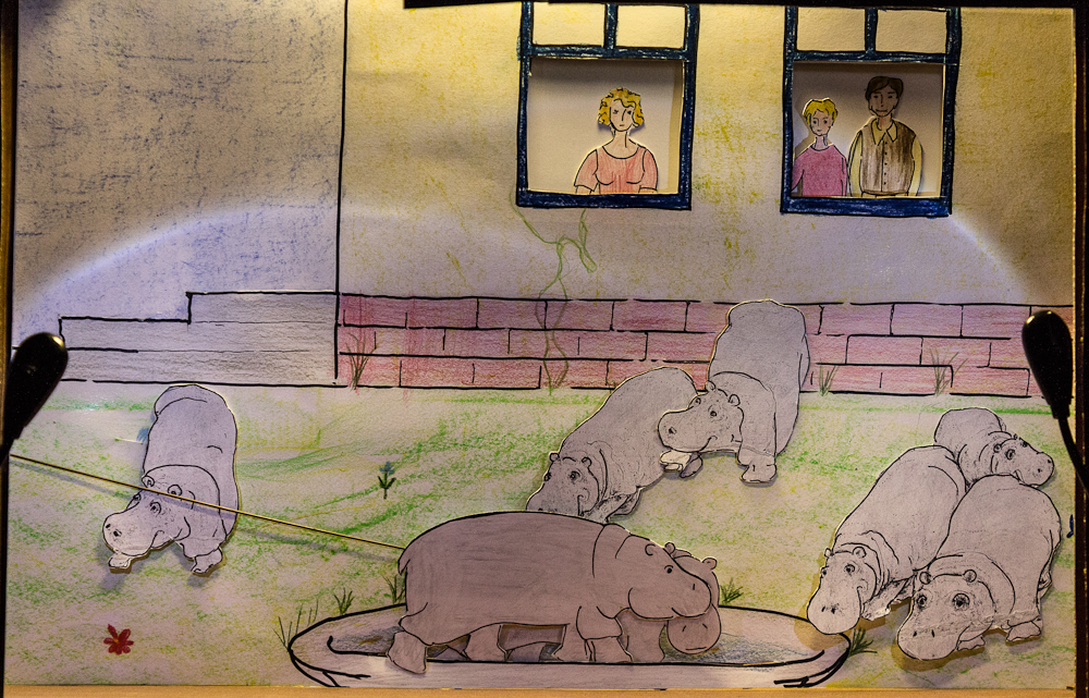 Papiertheater-Szene