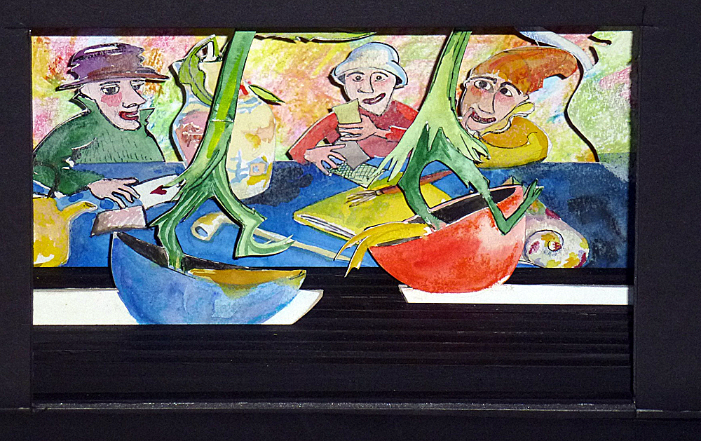 Papiertheaterszene