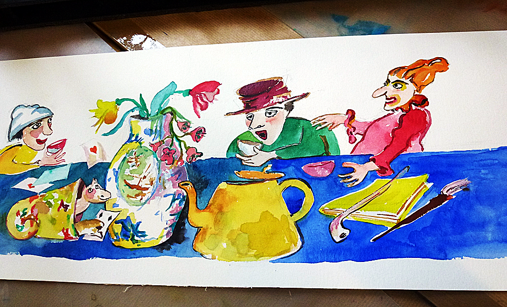 Papiertheaterszene