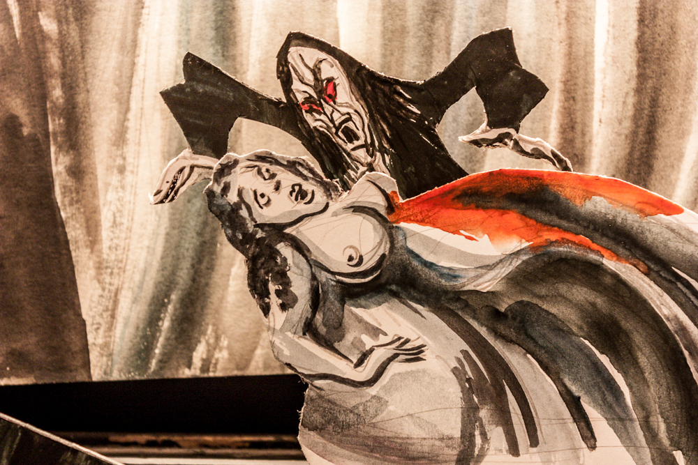Papiertheaterszene