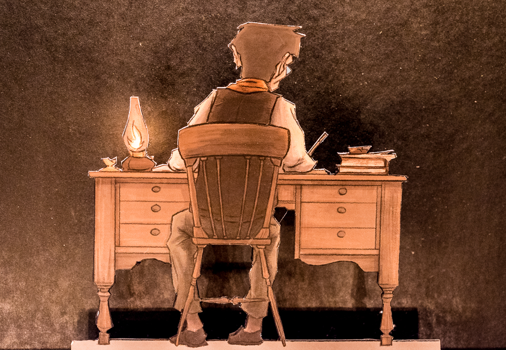 Papiertheaterszene