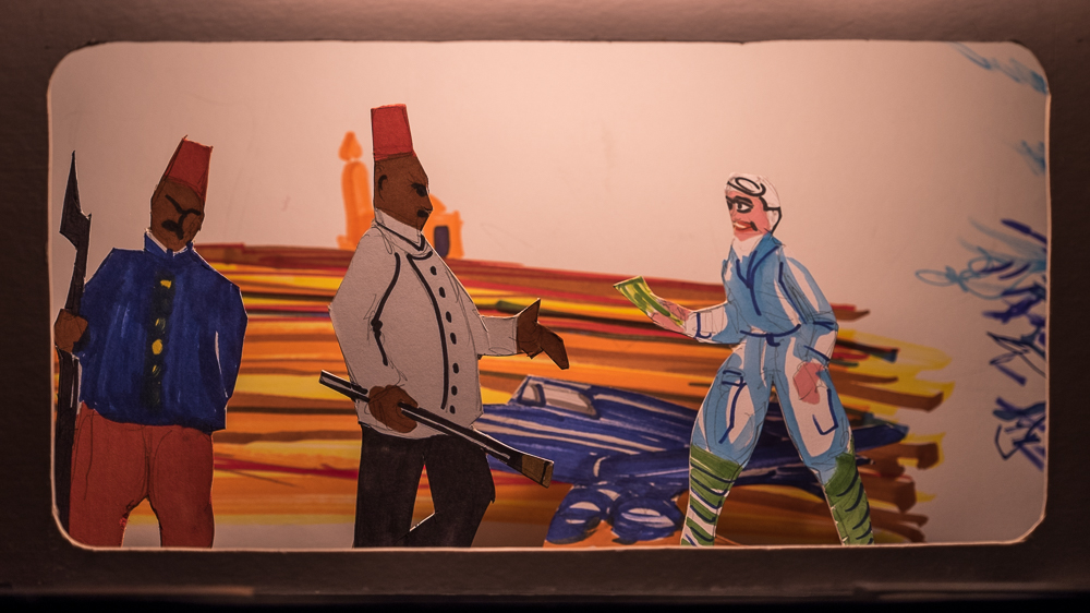Papiertheaterszene