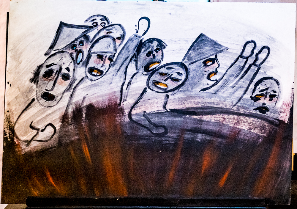 Papiertheaterszene