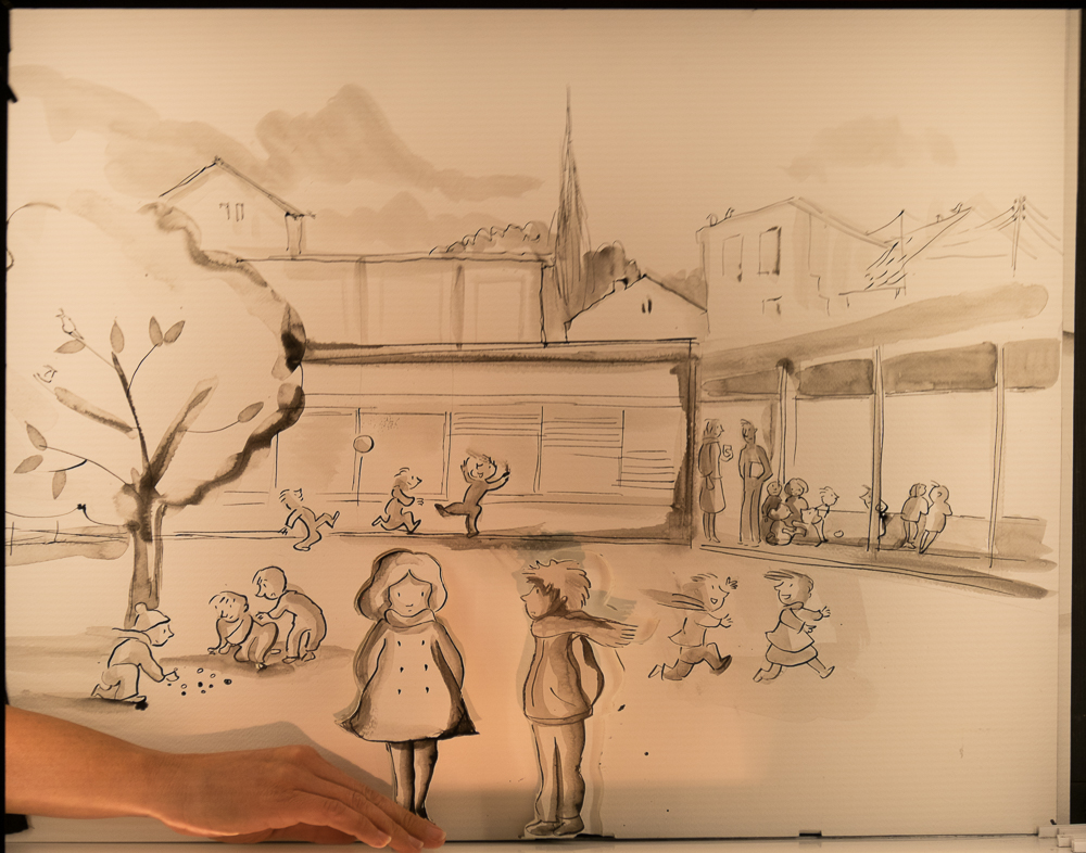 Papiertheaterszene